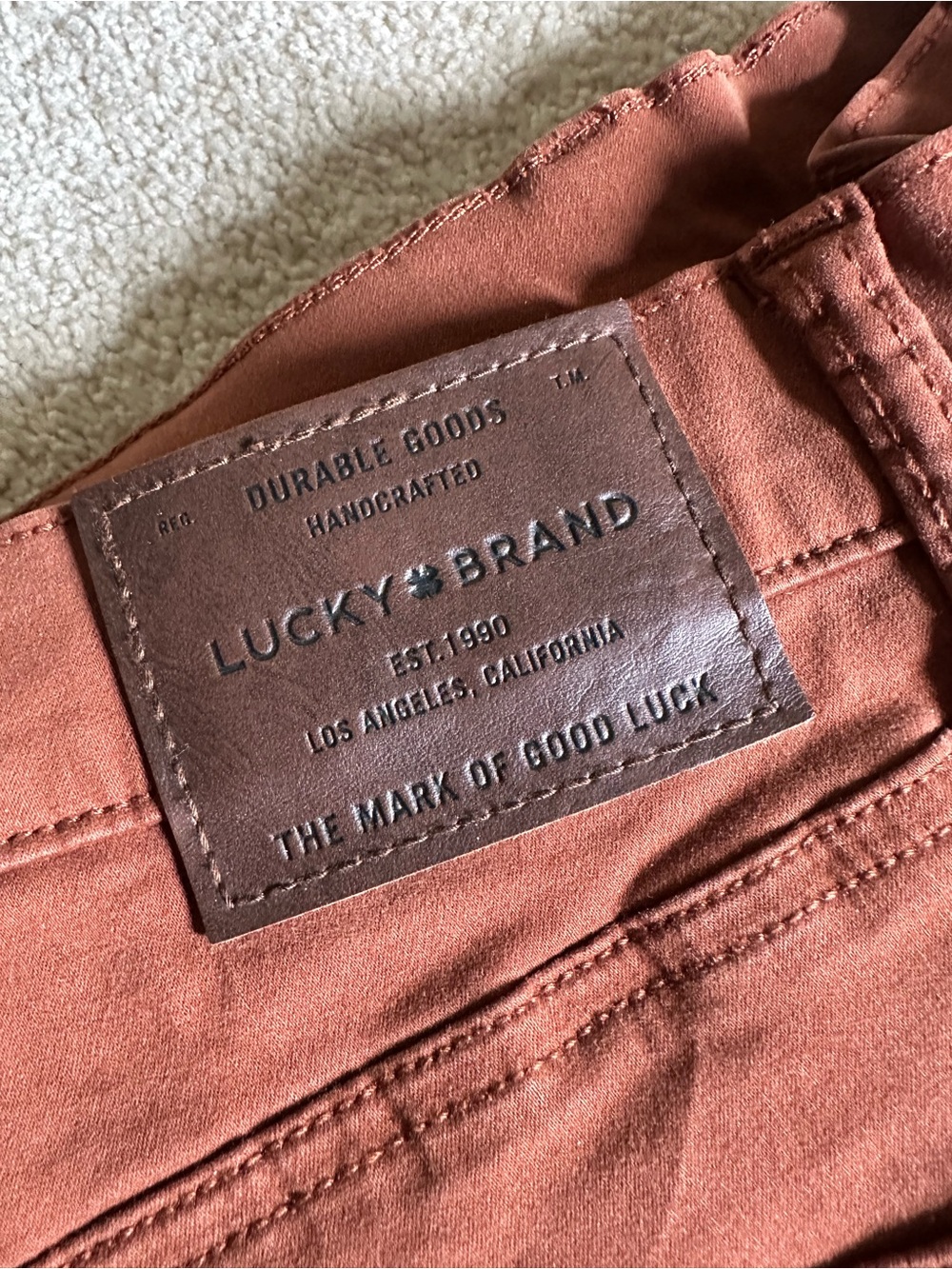 Lucky Brand Men’s Rust Orange Chinos